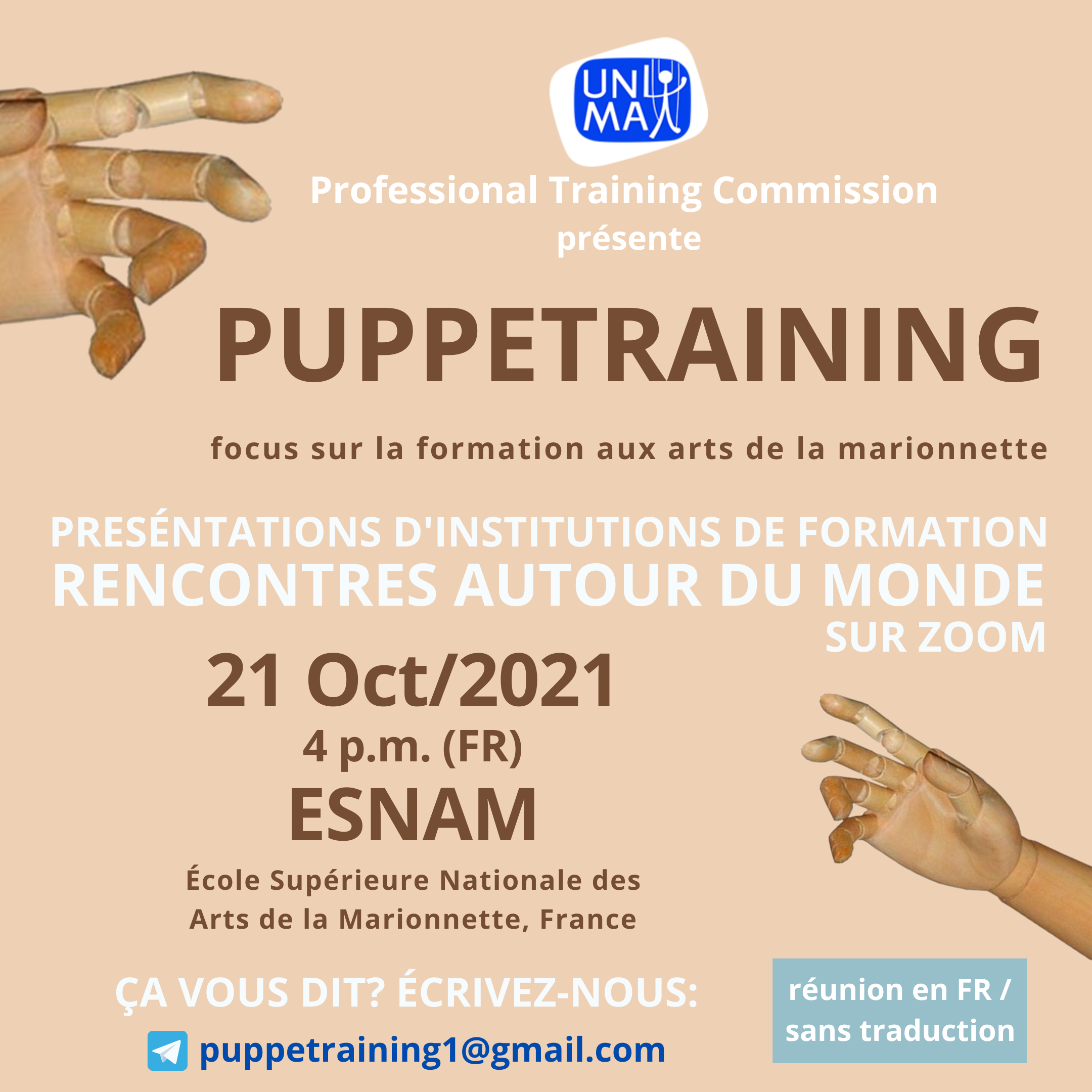 Puppetraining - Focus sur la formation aux arts de la marionnette