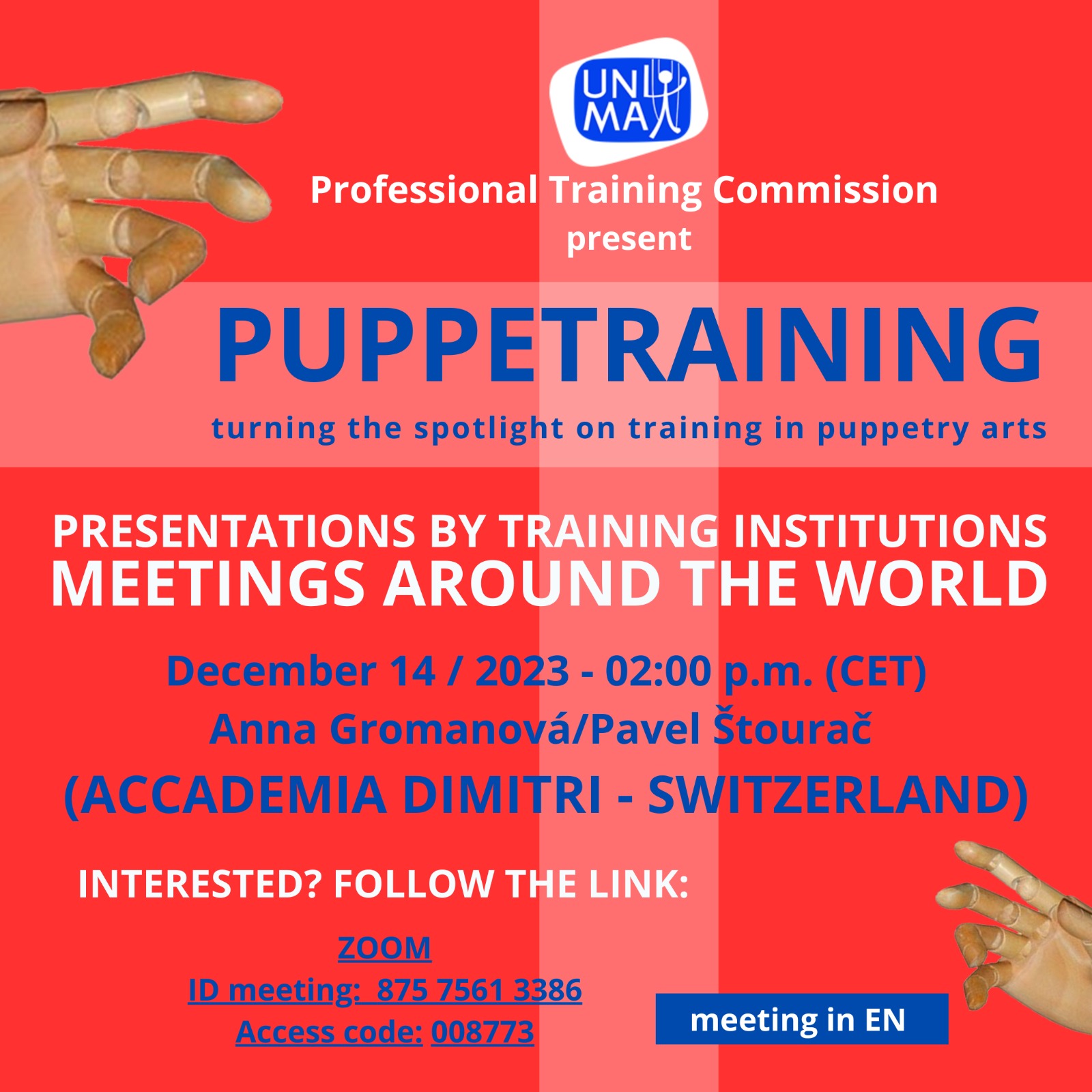 PUPPETRAINING - Turning the spotlight on training in puppetry arts – Unima  - Union Internationale de la Marionnette